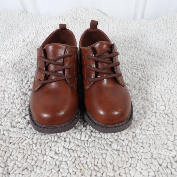 Carter's Boys Spencer Dress Brown Shoes Size 7 - Picture 6 of 8